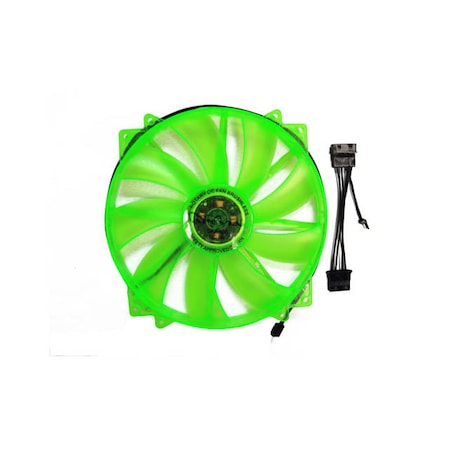 Apevia 200mm UV Green LED Case Fan CF20SL-UGN